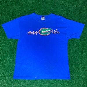 Blue Swamp Life Florida Gators Men's Large Short Sleeve Graphic T Shirt NCAA UF